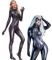 STRÓJ PRZEBRANIE SPIDER WOMAN BLACK 170/176 z metki XL