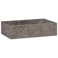Umywalka, 45 x 30 x 12 cm, marmurowa, szara