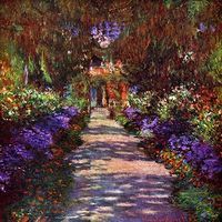 Reprodukcje obrazów Path in Monets Garden - Claude Monet Rozmiar - 40x40