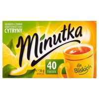 Minutka Herbata czarna aromatyzowana o smaku cytryny 56 g (40 torebek)