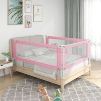 Lumarko Barierka do łóżeczka dziecięcego, różowa, 150x25 cm, tkanina!