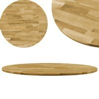 Okrągły blat do stolika z litego drewna dębowego, 23 mm, 500 mm