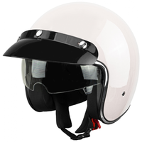Kask na skuter motocyklowy otwarty z daszkiem BB 588 -przeźroczysta blenda S biały