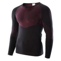 Bielizna termoaktywna męska bluza Hi-Tec Hino Top czarno-czerwony rozmiar M/L
