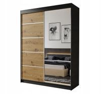SZAFA PRZESUWNA Z LUSTREM 200 CM - 200x215x58 Garderoba