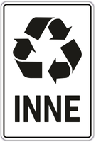 INNE  - Naklejka na kosz segregacja śmieci odpadów 30 cm
