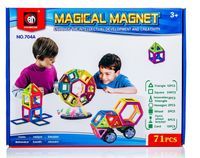 Kolorowe klocki magnetyczne MAGICAL MAGNET 71 SZT.  E1