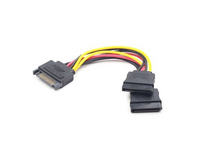 Kabel zasilający SATA (wtyk) - 2 x SATA (gniazdo)