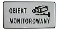 Obiekt monitorowany - Tablica tłoczona - AL 3D , 29 x 15