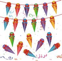Girlanda urodzinowa papierowa dekoracyjna kolorowa