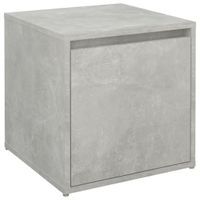 Puf z szufladą, betonowy szary, 40,5x40x40 cm