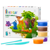 TM Toys Hey Clay Masa plastyczna Zestaw Zwierzęta leśne + akcesoria HCL15022