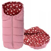 Śpiworek do wózka 4w1 DOTS PINK-BURGUNDY