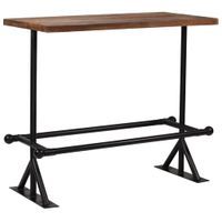 Stół barowy, lite drewno z odzysku, ciemny brąz, 120x60x107 cm
