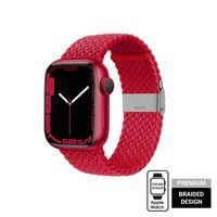 Crong Wave Band - Pleciony pasek do Apple Watch 42/44/45 mm (czerwony)