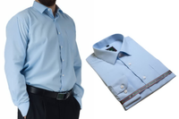 Koszula męska wizytowa do garnituru błękitna elegancka Laviino dl77 43/44 - XL/XXL