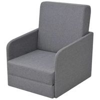 Rozkładany fotel, jasnoszary, tkanina