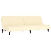 2-osobowa sofa, kremowa, sztuczna skóra