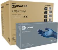 Rękawice winylowe bezpudrowe MERCATOR® simple blue XL karton 10x100 s