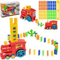 POCIĄG KOLEJKA DO UKŁADANIA DOMINO Z KLOCKAMI 60EL.