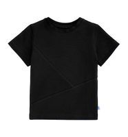 T-shirt czarny z przeszyciami 116