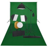 Zestaw studyjny z lampami softbox, tłem i blendami