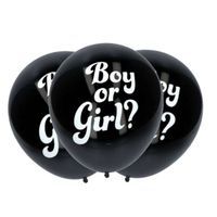 Balony z konfetti "Baby shower-girl", czarne, Folat, 14", 3 szt.
