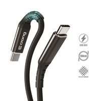 Crong Armor Link - Kabel 60W z USB-C na USB-C w oplocie 150cm (czarny)