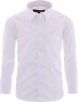 Koszula Biała Z Długim Rękawem Bawełniana Rozmiar 164-170Cm Dla Dzieci