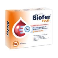 BIOFER_Folic żelazo o zwiększonym wchłanianiu z witaminą C i kwasem foliowym 60 tabletek