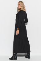 Czarna sukienka bawełniana z dekoltem w serek L/XL