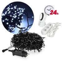 Lampki choinkowe 500 LED 8 funkcji B. ZIMNA +programator +przedłużacz