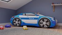 Łóżko dziecięce samochód POLICJA z materacem
