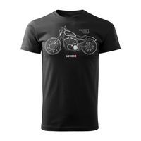 Koszulka motocyklowa z motocyklem na motor Harley Iron 883 męska czarna REGULAR XL