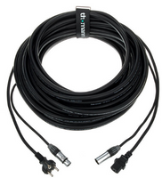 Kabel zasilająco-sygnałowy XLR IEC 15 m