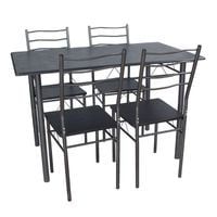 Zestaw stół + 4 krzesła kuchenny do jadalni kuchni nowoczesny X001N-1 120cm x 70cm