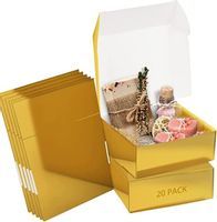Pudełka Składane Na Prezenty Opakowania Złote Kartonowe Zestaw 12X12 X 5Cm