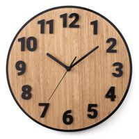 Drewniany bambusowy zegar ścienny Z322 - efekt 3D