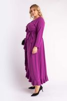 Sukienka CAVARICCI S-01 MAXI z falbanką w kolorze fioletowym Rozmiar - 3XL/4XL (4)