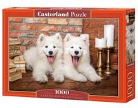 Puzzle 1000 Elementów Szczeniaki Samoyed