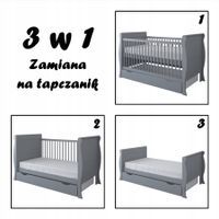Łóżeczko / Tapczanik SCARLET 3w1 140x70 + szuflada
