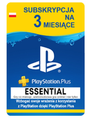 Playstation Plus - Essential - 3 miesiące  PS5 PS4 PS3 PSP Vita PSN