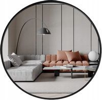 Lustro okrągłe w metalowej ramie 50 cm łazienka, salon , loft