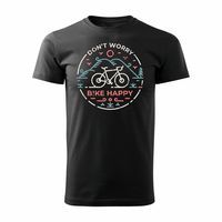 Koszulka rowerowa na rower z rowerem szosowym górskim MTB męska czarna REGULAR L
