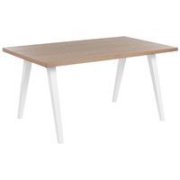 Stół do jadalni 150 x 90 cm jasne drewno z białym LENISTER Lumarko!