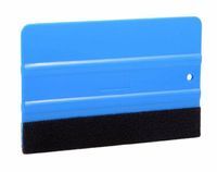Plastikowa RAKLA z FILCEM do Aplikacji Folii 10x7,5cm niebieska AG448
