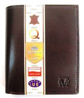 Brązowy skórzany portfel męski z blokadą RFID