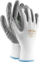 Rękawice robocze uniwersalne ochronne powlekane nitrylem w części chwytnej ochrona dłoni białe Ogrifox OX-NITRICAR WS 8-M