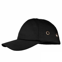 Przemysłowy hełm lekki czapka z daszkiem czarny BUMPCAP