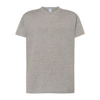 Szary T-shirt 170 g z nadrukiem folią Flex M
